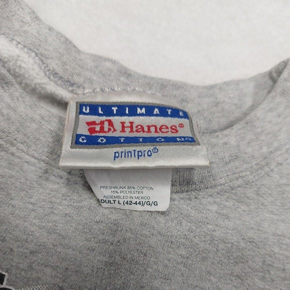 Vtg Y2K Ohio State 2003 Fiesta Bowl Gray Hanes Crewneck Sweater Size Large - Picture 4 of 9